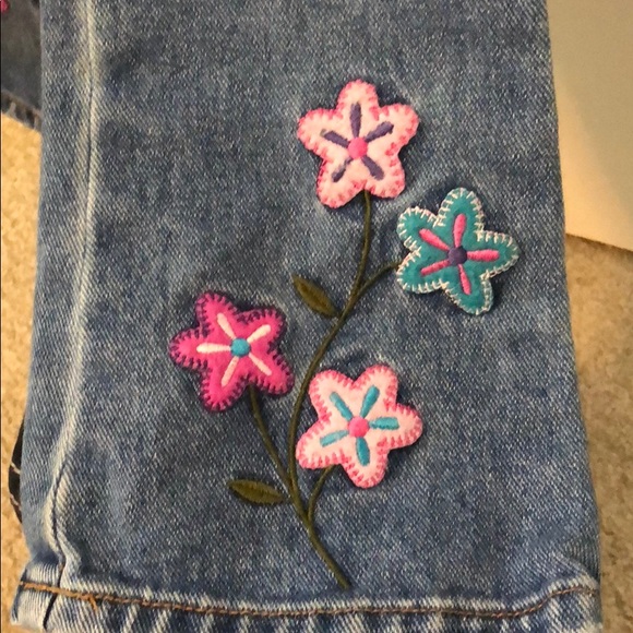 Girls Flower Jeans - Picture 4 of 6